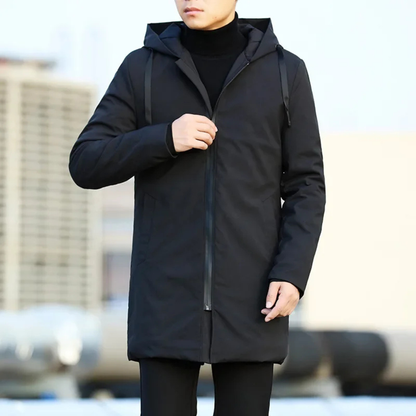 Monarchs Men's Waterproof Long Rain Jacket Hooded Coat