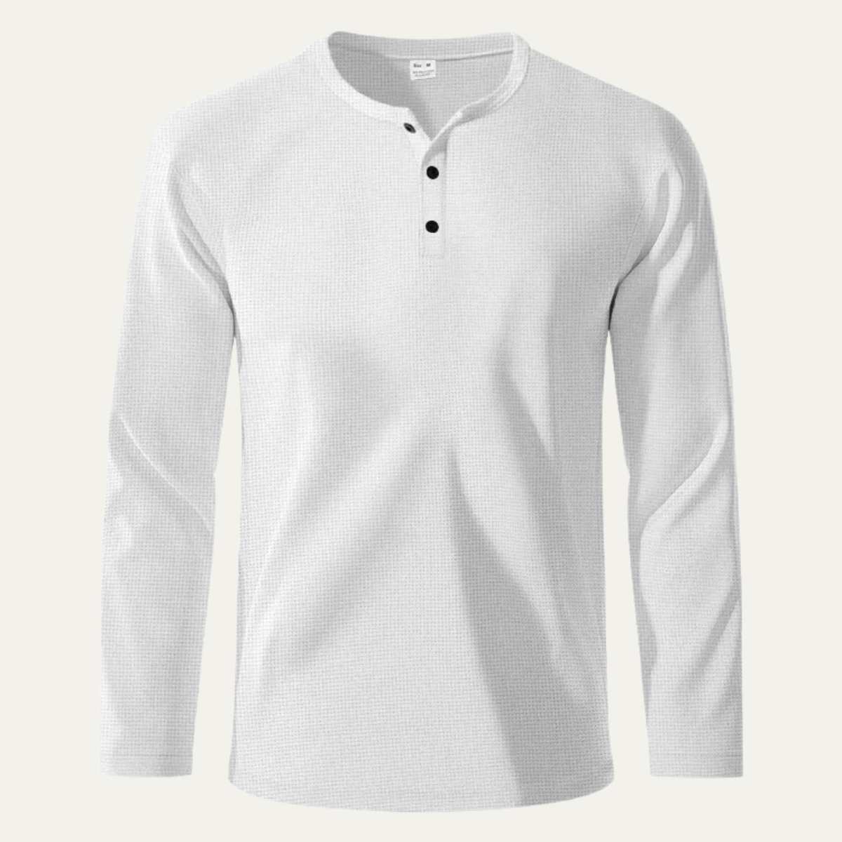 Men's Thermal Henley Shirt Waffle Pattern - Vonnera