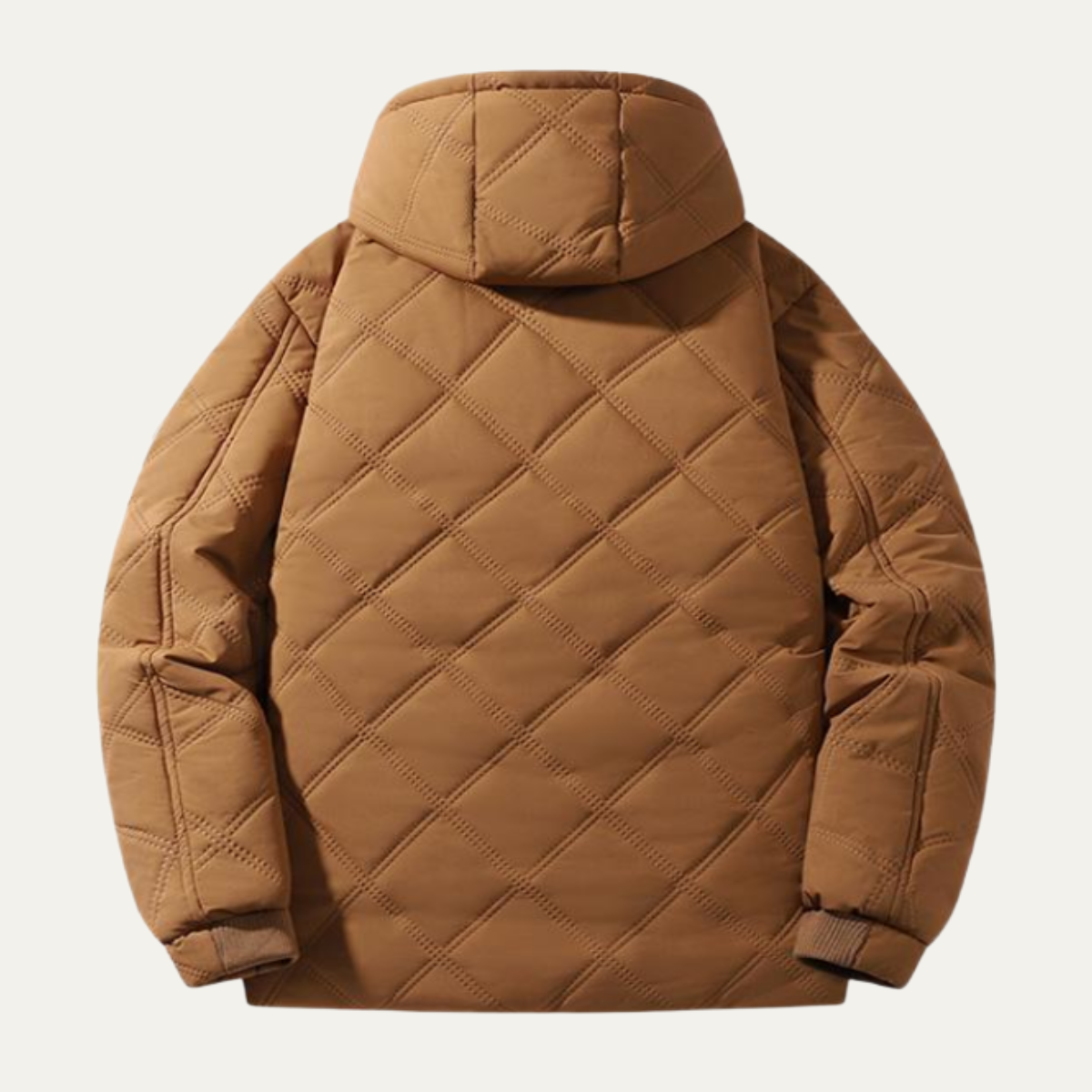 Men's Quilted Puffer Jacket Fleece Lined Winter Coat