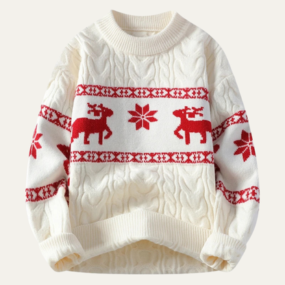 Vicenza Men's Knitted Christmas Sweater White - Vonnera