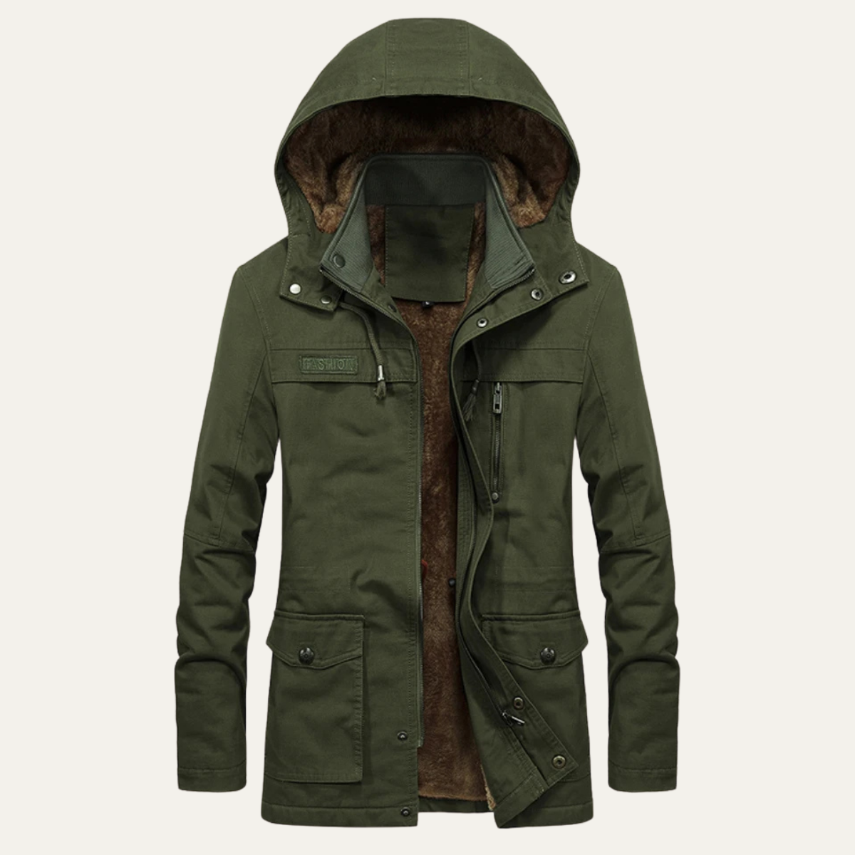 Men's Military Hooded Winter Jacket Thick Warm Multi Pocket