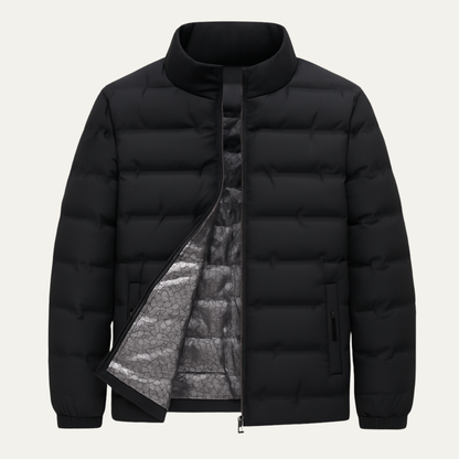 Windmere Men's Heated Down Jacket Thermal Lining Black - Vonnera