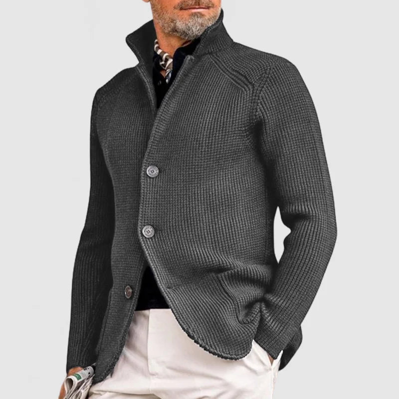Mens Hooded Knitted Cardigan