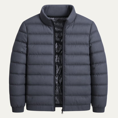 Men's Heated Down Ski Jacket Thermal Lining Gray - Vonnera