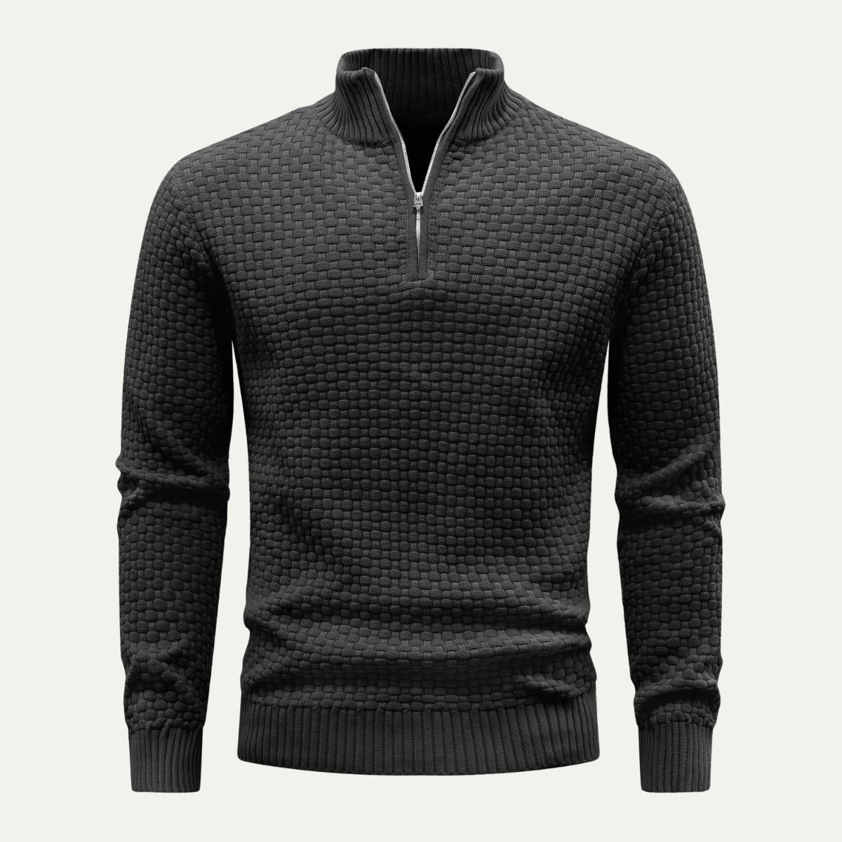 Men's Quarter Zip Knit Sweater Winter - Vonnera