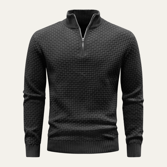 Men's Quarter Zip Knit Sweater Winter - Vonnera