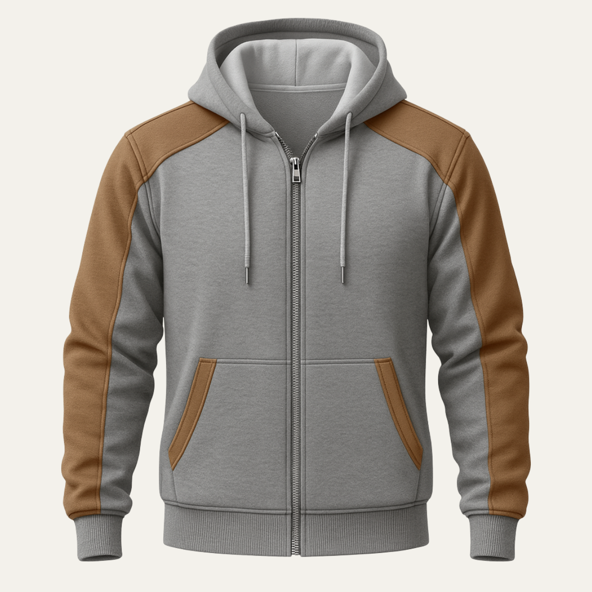 Vernazza Men's Hooded Jacket Color Block Zip Pocket - Vonnera