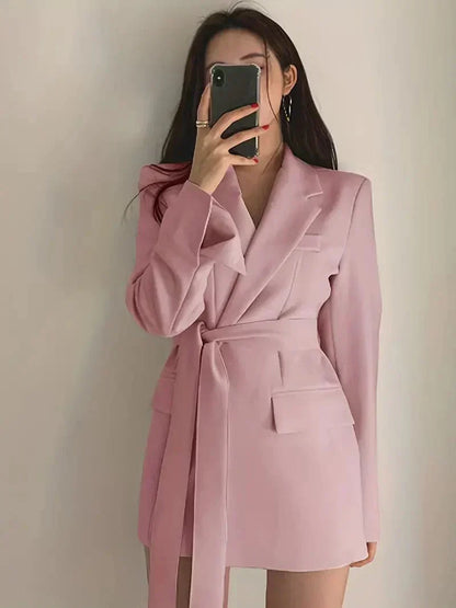 Women's Blazer Coat Wool Stylish Black