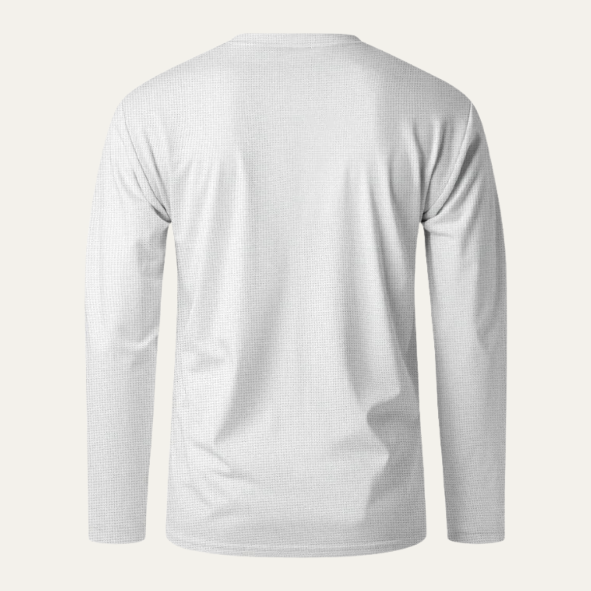Men's Thermal Henley Shirt Waffle Pattern