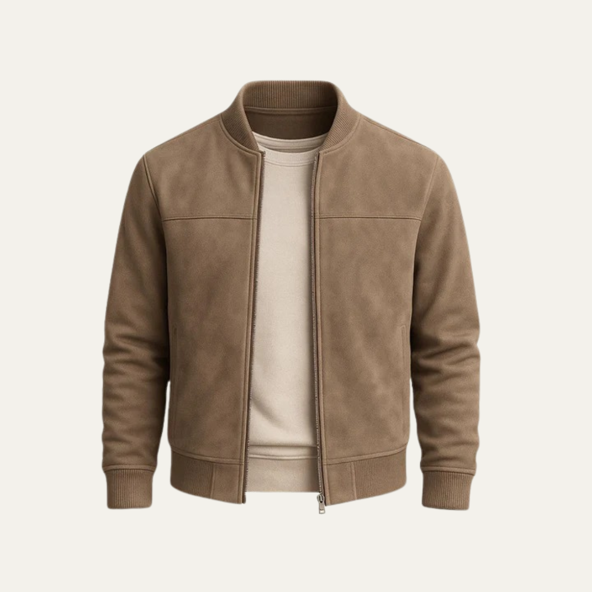 Men's Suede Jacket Autumn Brown - Vonnera