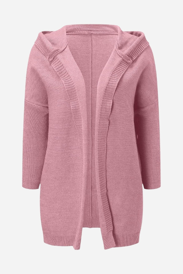 Women's Knitted Hooded Coat Warm Winter Wool