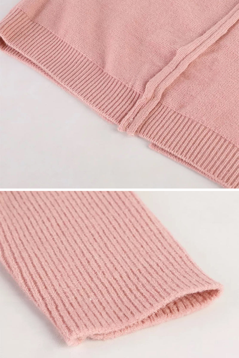Women's Knitted Hooded Coat Warm Winter Wool