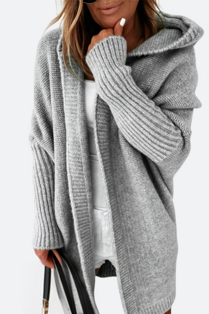 Women's Knitted Hooded Coat Warm Winter Wool