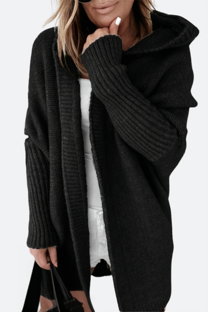 Women's Knitted Hooded Coat Warm Winter Wool