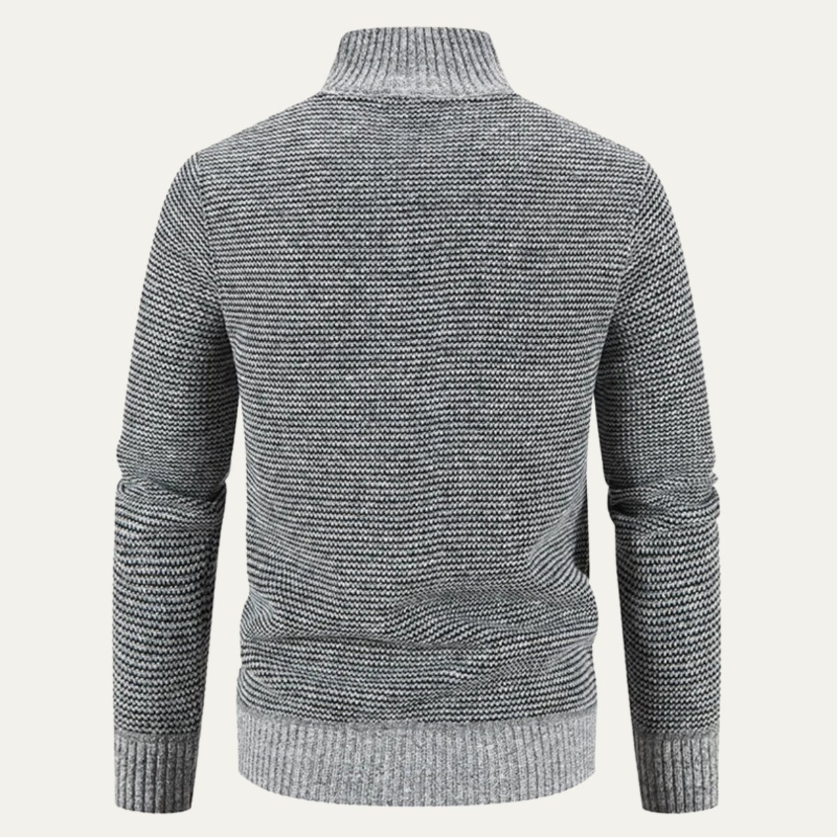 Men's Fleece Knit Jacket Winter Black