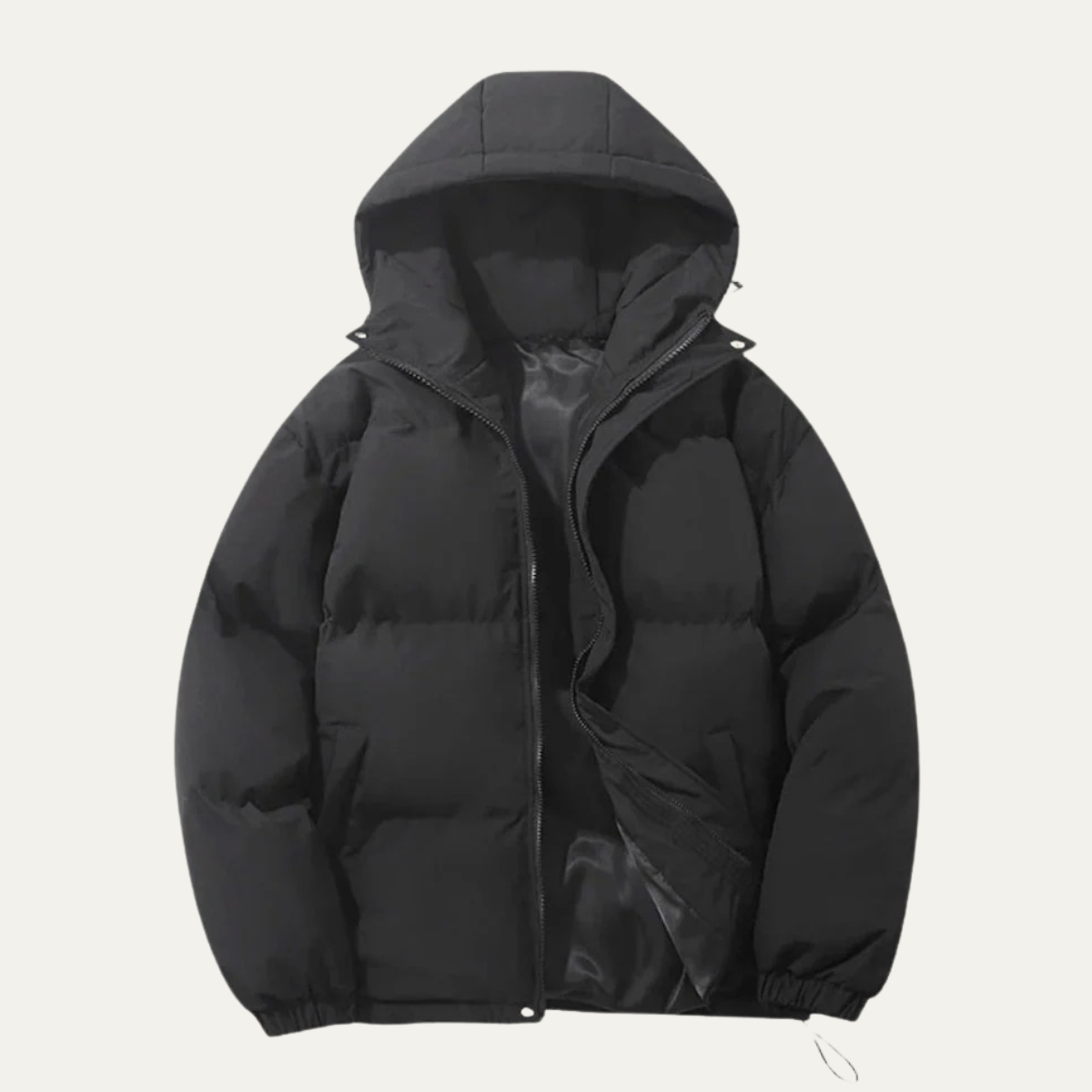 Men's Quilted Puffer Jacket With Hood - Vonnera