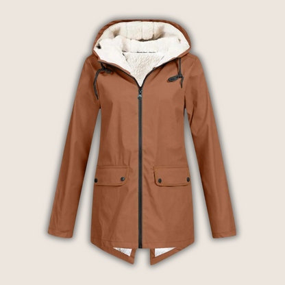 Women's Hooded Winter Jacket Zip Front