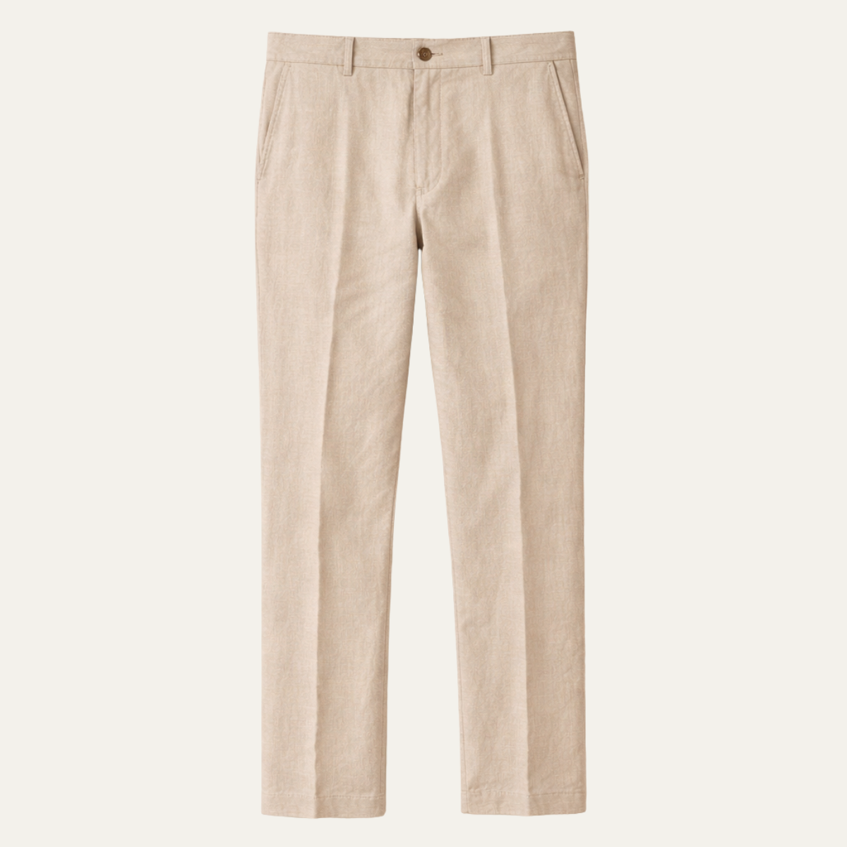 Men's Linen Casual Pants Lightweight Beige - Vonnera