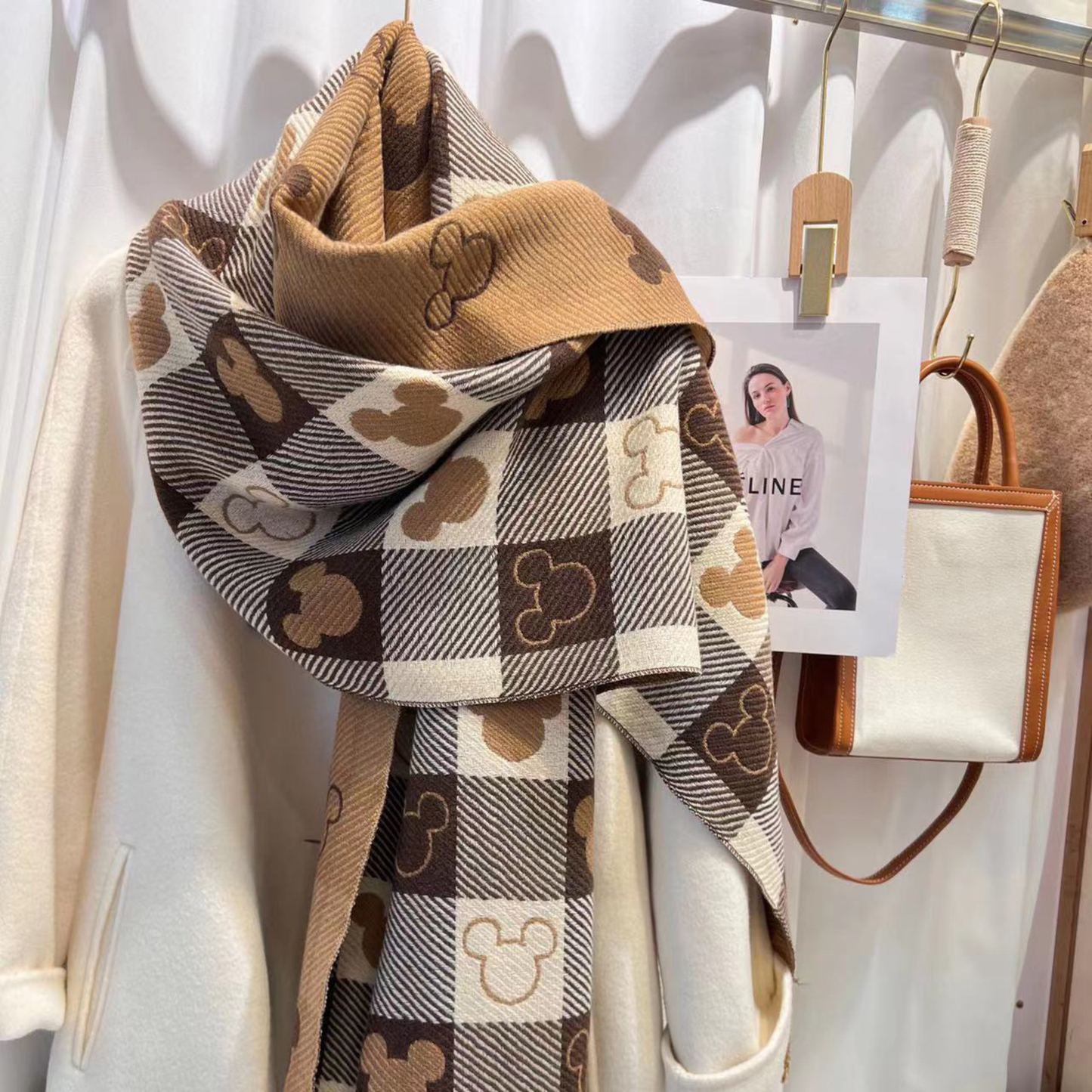 Comfy Plaid Tassel Scarf Warm Double Sided