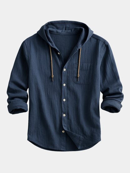 Men's Long-Sleeve Hoodie With Chest Pocket - Vonnera