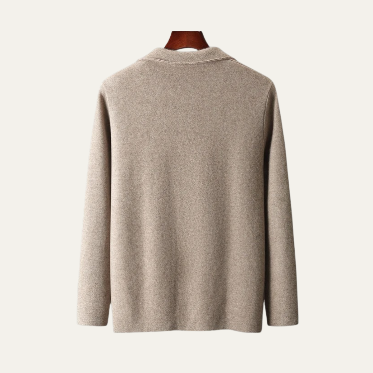Men's Wool Cardigan Sweater Open Front Charcoal Grey