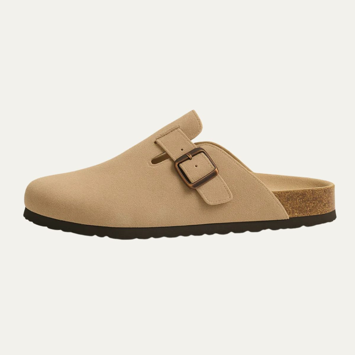 Men's Suede Moccasin Slippers Beige - Vonnera