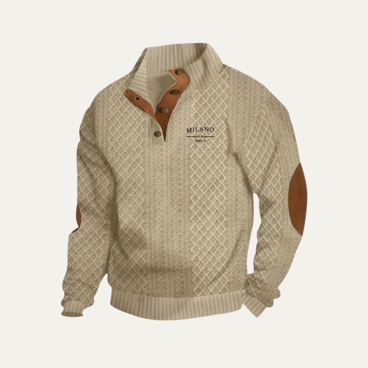 Harringdale Men's Knit Quarter Zip Sweater Elbow Patches