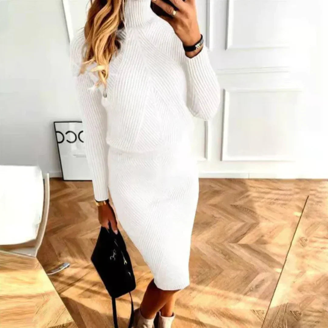Women's Knit Pullover Dress Warm Cozy