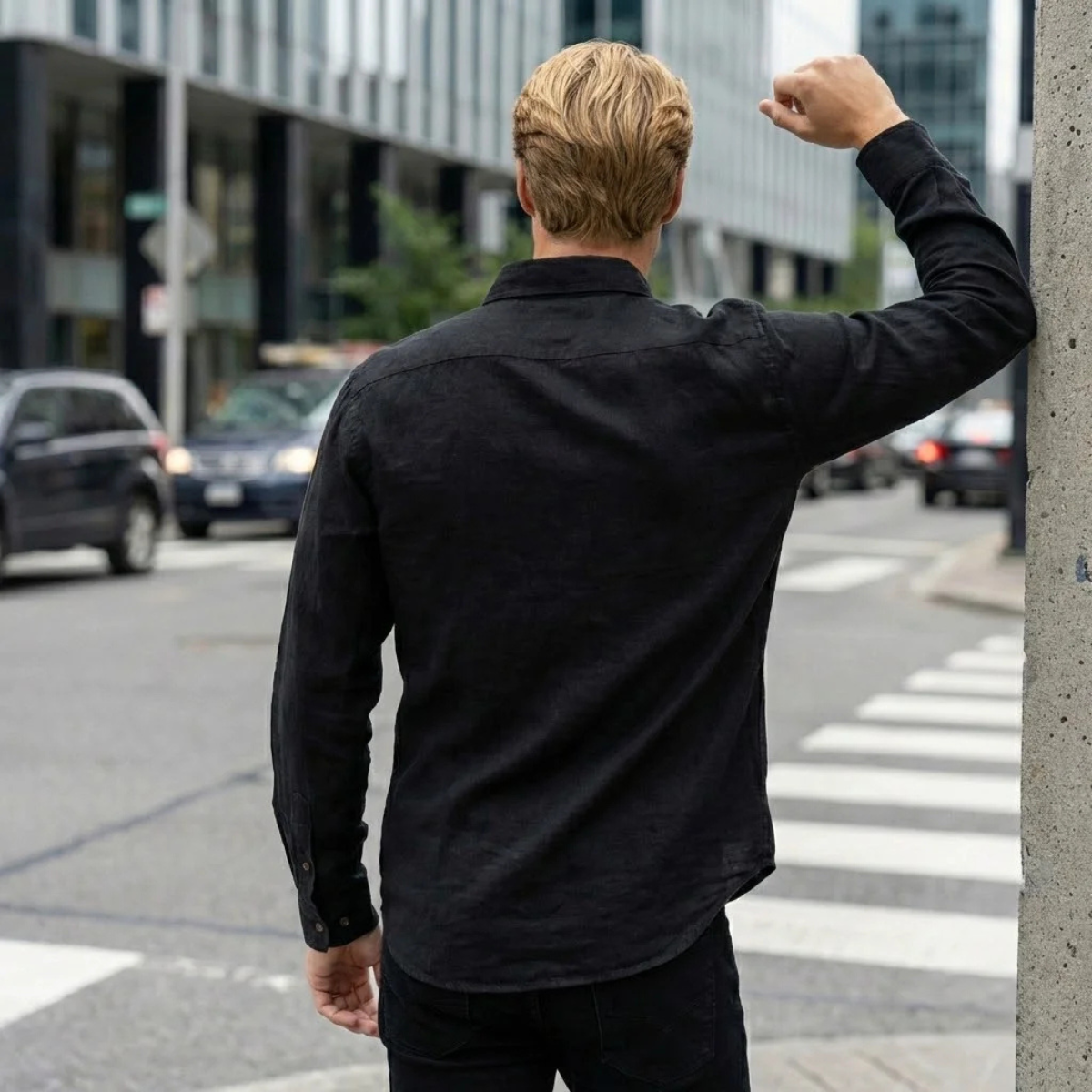 Men's Soft Casual Shirt Single Breasted Cotton