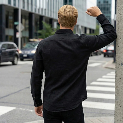 Men's Soft Casual Shirt Single Breasted Cotton