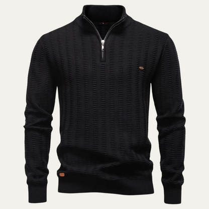 Men's Quarter Zip Winter Sweater Knit - Vonnera