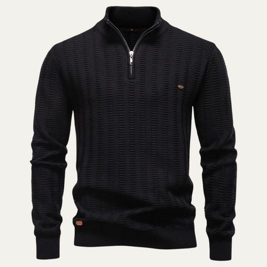 Men's Quarter Zip Winter Sweater Knit - Vonnera