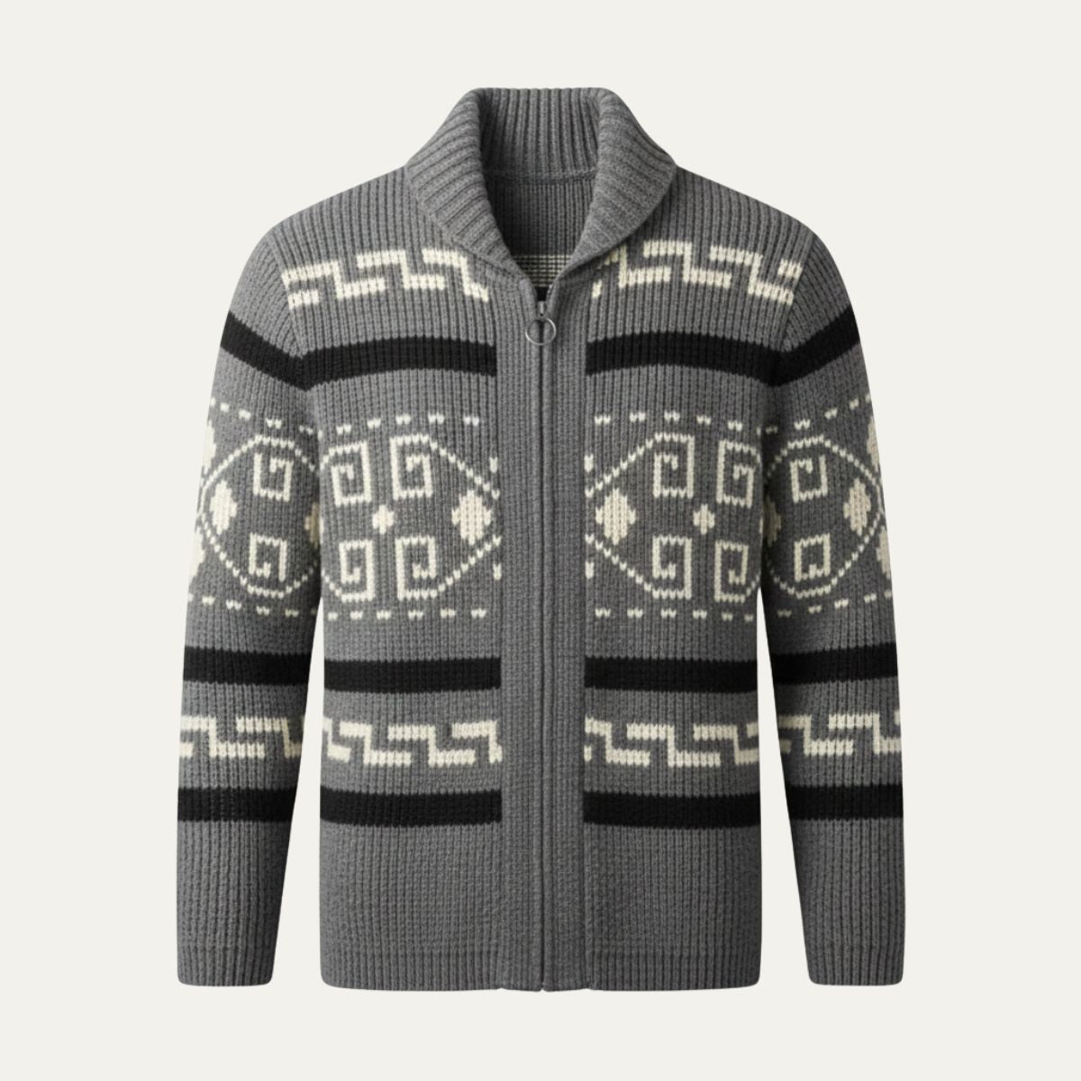 Men's Vintage Knit Cardigan Thick Shawl Collar Winter - Vonnera
