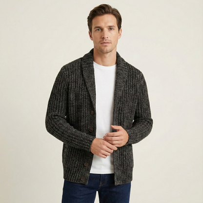 Montpellier Men's Knit Cardigan Shawl Collar Thick