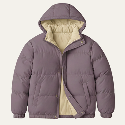 Men's Quilted Puffer Jacket Warm Hooded Winter Coat