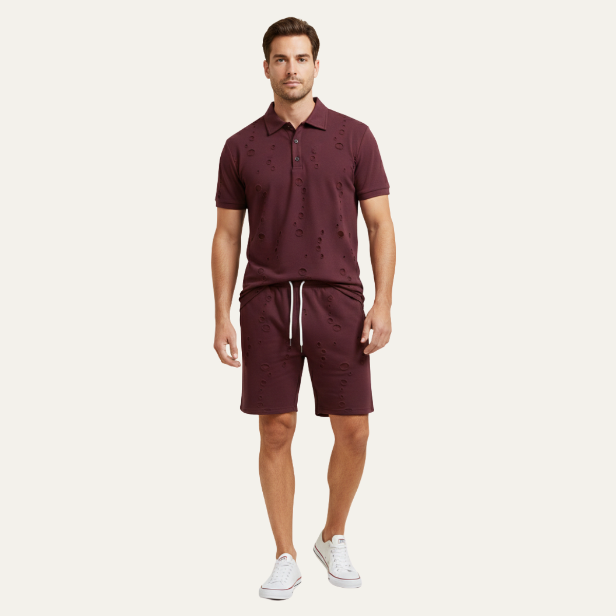 Men's Lightweight Beachwear Set Shirt And Shorts