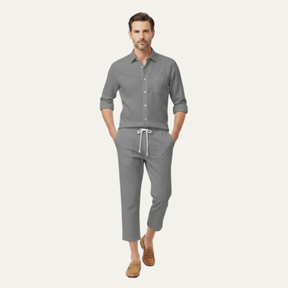Mens Lightweight Summer Shirt And Pants Set