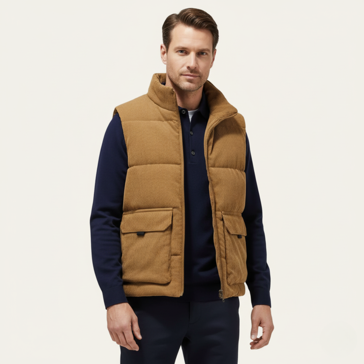 Men's Corduroy Quilted Vest Lightweight