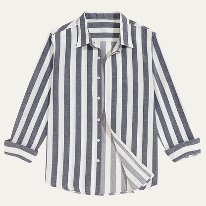 Men's Linen Striped Shirt