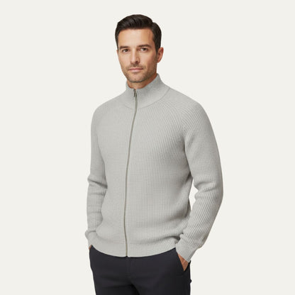 Men's Merino Wool Zip Cardigan