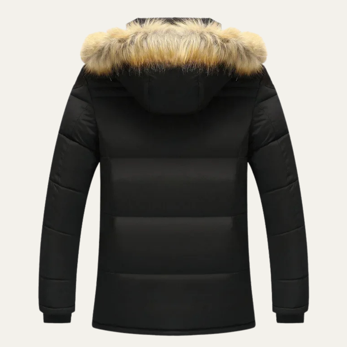 Men's Hooded Fur Parka Jacket