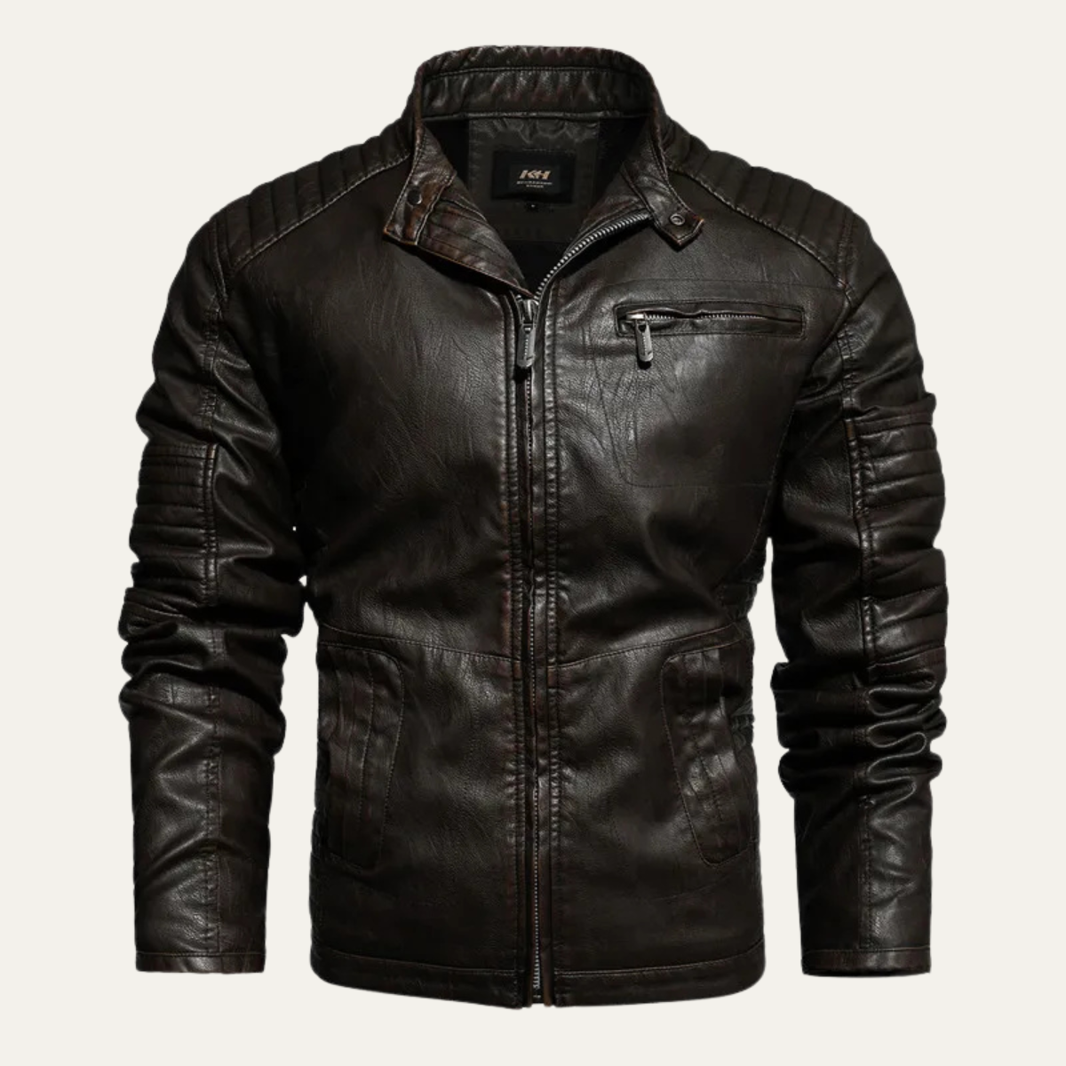 Men's Classic Leather Biker Jacket