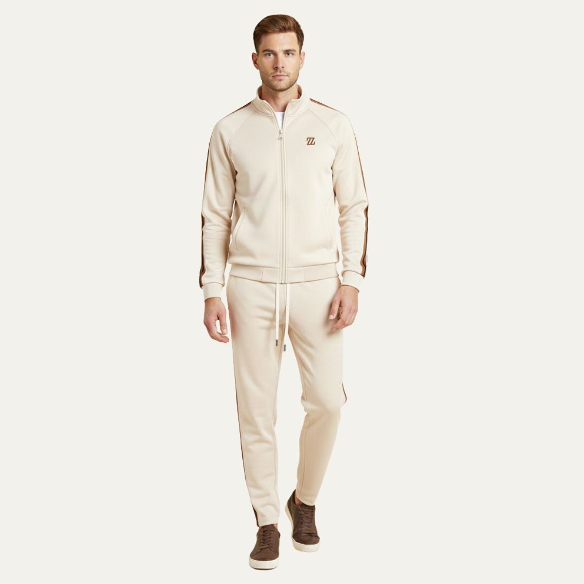 Men's Hoodie Joggers Set Cotton Loungewear Grey