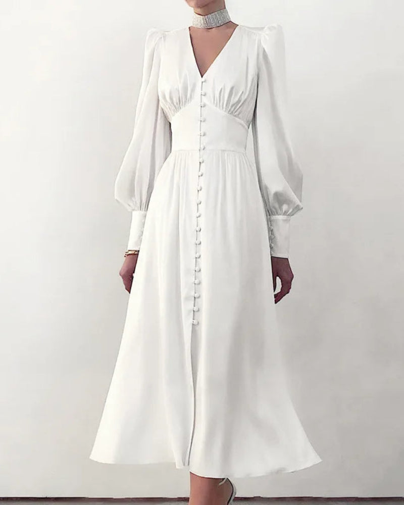 Women's Satin V-Neck Maxi Dress