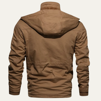Men's Padded Cargo Jacket Insulated Winter