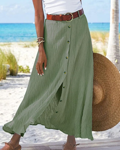 Women's Long Monochrome Skirt Comfortable