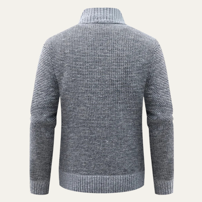 Men's Quilted Puffer Jacket Zip Up Knit