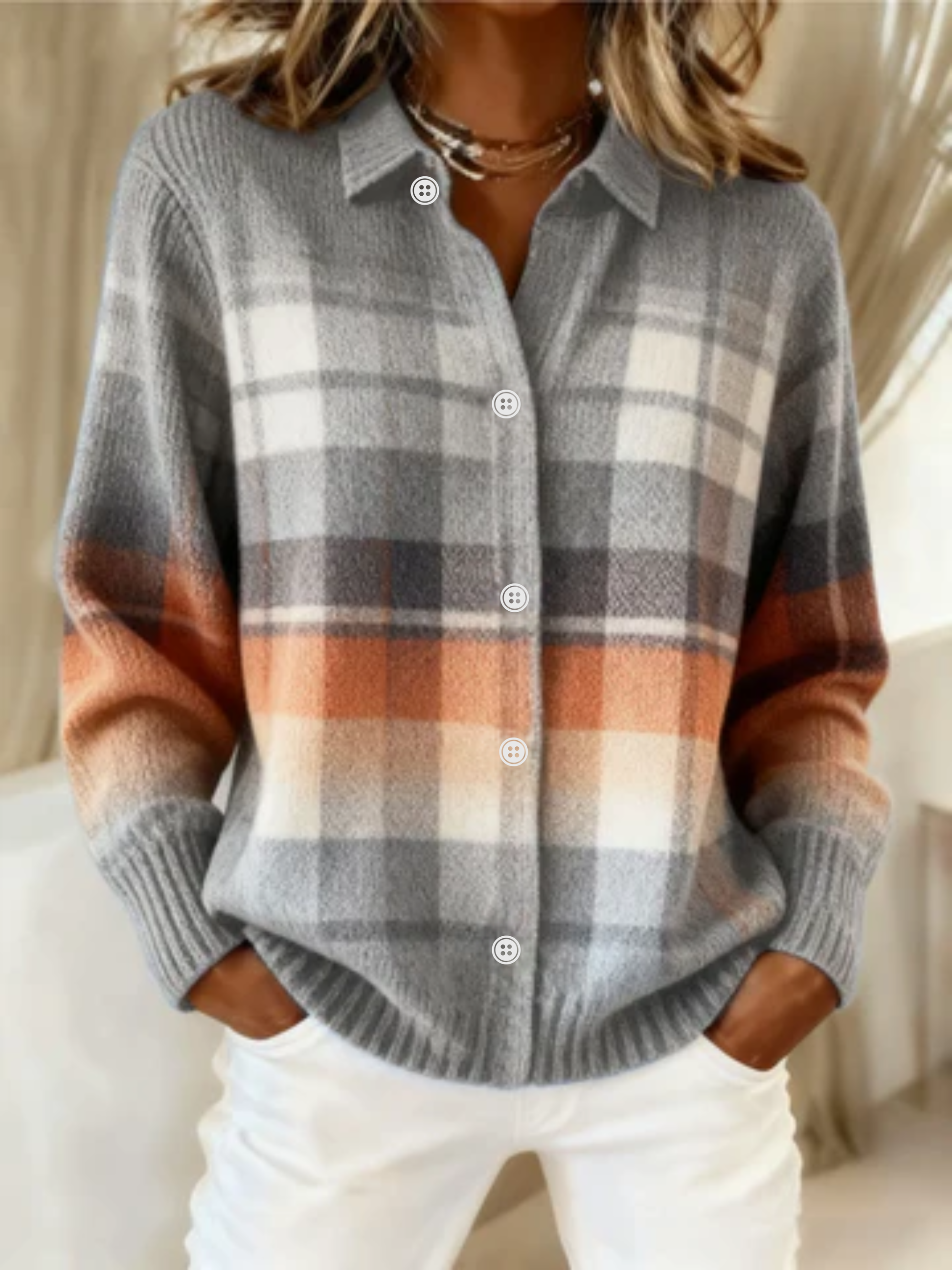 Marilyn Checkered Blouse - Vonnera