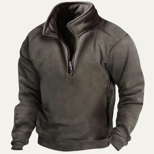 Men's Tactical Wool Fleece Sweater Half Zip Pullover - Vonnera