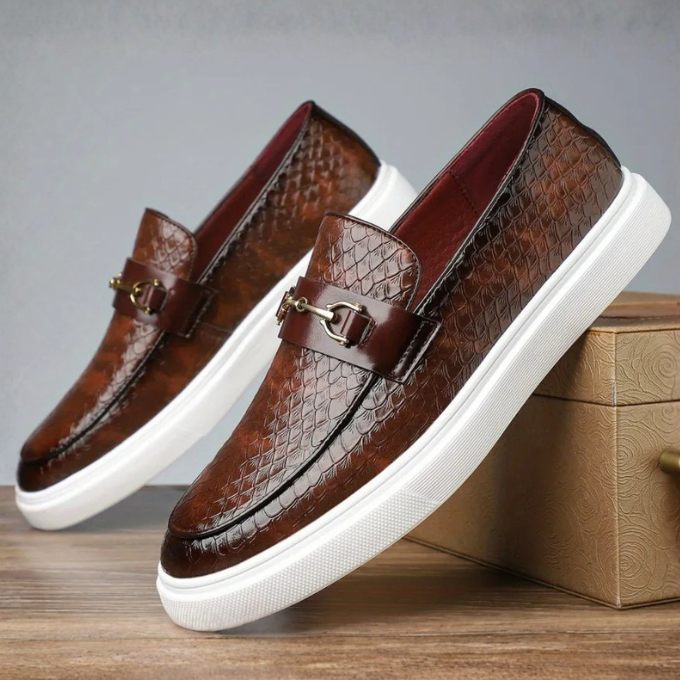 Men's Slip-On Loafers Textured Upper